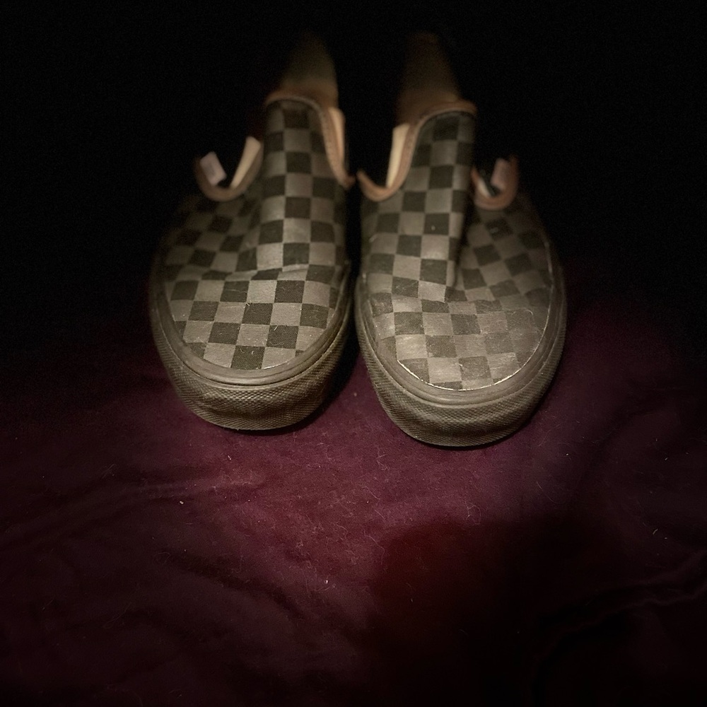 Vans Checkered Slip-On Shoes, personally designed on Vans site
